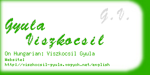 gyula viszkocsil business card